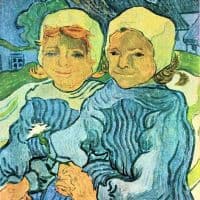 Van Gogh Two Children Hand Painted Reproduction