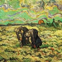 Van Gogh Two Peasant Women Digging In Field With Snow Hand Painted Reproduction