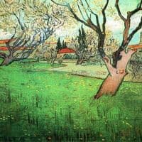 Van Gogh View Of Arles With Flowering Tree Hand Painted Reproduction