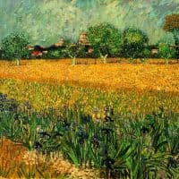 Van Gogh View Of Arles With Irises In The Foreground Hand Painted Reproduction