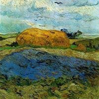 Vincent Van Gogh Haystack Under A Darkening Sky 1890 Hand Painted Reproduction