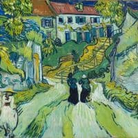 Vincent Van Gogh Stairway At Auvers 1890 Hand Painted Reproduction