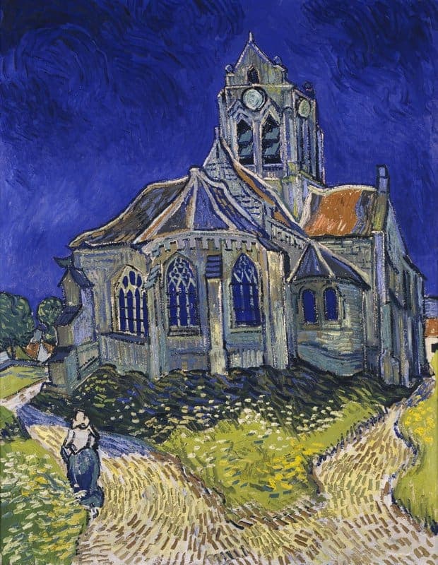 Vincent Van Gogh The Church In Auvers Sur Oise Hand Painted Reproduction museum quality