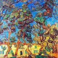 Vincent Van Gogh The Grounds Of The Asylum Saint Remy France 1889 Hand Painted Reproduction