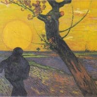 Vincent Van Gogh The Sower At Sunset Hand Painted Reproduction