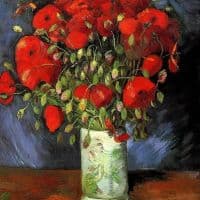 Vincent Van Gogh Vase With Red Poppies 1886 Hand Painted Reproduction