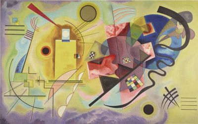 art oil painting reproduction of  Kandinsky Yellow Red Blue museum quality handmade