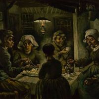 Van Gogh, The Potato Eaters (De Aardappeleters) artwork on canvas