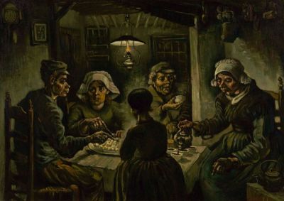 art oil painting reproduction of  Van Gogh, The Potato Eaters (De Aardappeleters) museum quality handmade