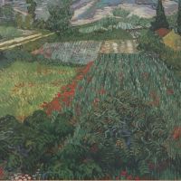Van Gogh, Field with Poppies aka Champ de coquelicots artwork on canvas