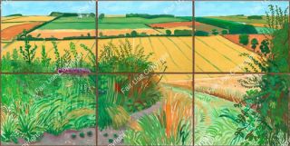 david-hockney-la-route-de-thwing-the-road-to-thwing-july-2006