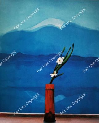 david-hockney-mount-fuji-and-flowers-1972