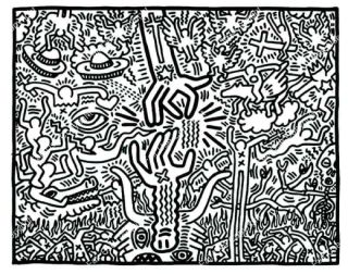 keith-haring-the-mariage-of-even-and-hell