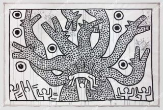 keith-haring-untitled-1982-exposition-brooklyn-musuem