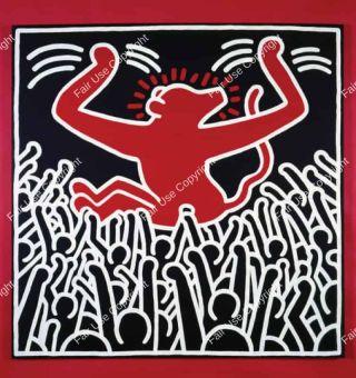 keith-haring-untitled-1985-crowd-and-monkey