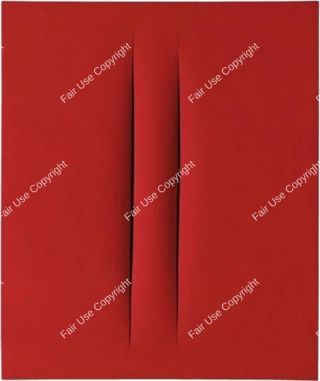 lucio-fontana-concetto-spaziale-attese-1966-red-2-cuts