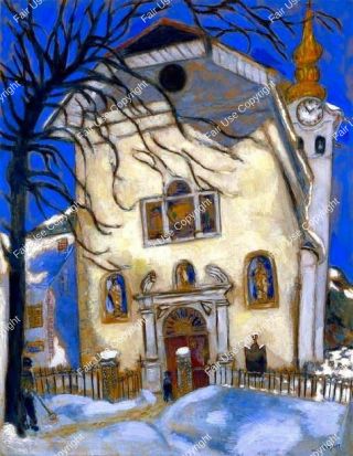 marc-chagall-chiesa-coperta-dalla-neve-1927