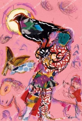 marc-chagall-esquisse-pour-oiseleur-1977