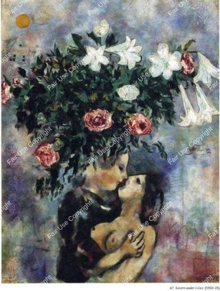 marc-chagall-lovers-under-lilies-1925