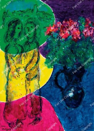 marc-chagall-the-lovers-with-5-colors-flowery-1978