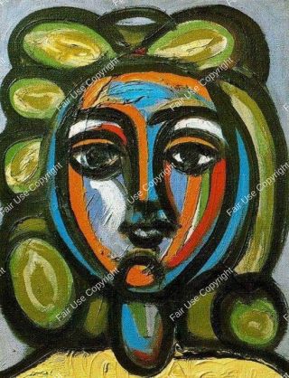 pablo-picasso-head-of-a-woman-with-green-curls-1946