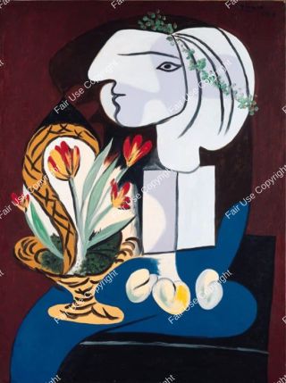 pablo-picasso-still-life-with-tulips-1932