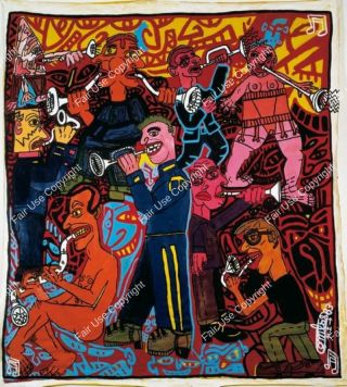 robert-combas-les-trompettes-au-son-du-cerf-gueulard-1983