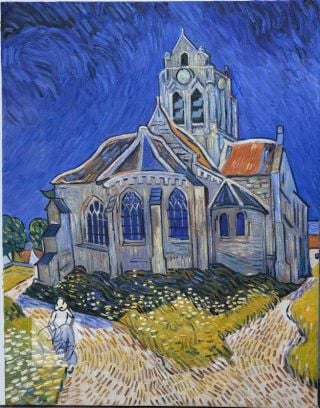 Vincent Van Gogh L Glise D Auvers-sur-oise 80 X 62 Cm