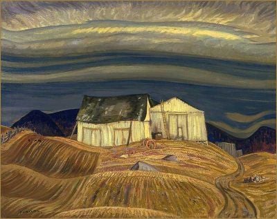 art oil painting reproduction of  A.y. Jackson A Quebec Farm 1930 museum quality handmade