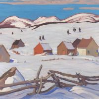 A.y. Jackson Laurentian Country Winter Ca. 1926 Hand Painted Reproduction