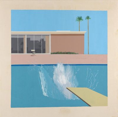 art oil painting reproduction of  A Bigger Splash David Hockney museum quality handmade