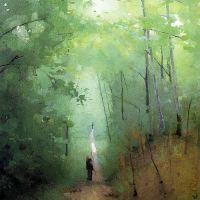Abbott Handerson Thayer Landscape At Fontainebleau Forest