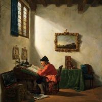 Abraham Van Strij Man At A Desk Ca.1800