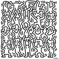 Haring - Acrobats By Keith Haring artwork on canvas