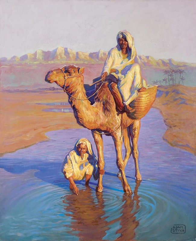 Adam Styka A Polish Artist At The Watering Place 1930 museum quality