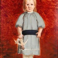 Adolf Von Becker Girl With A Doll 1895 Hand Painted Reproduction