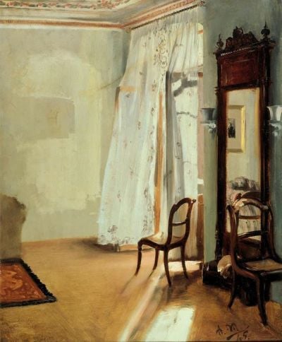 art oil painting reproduction of  Adolph Von Menzel The Balcony Room 1845 museum quality handmade