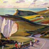Adrian Allinson Downland Rambles - Beachy Head - Eastbourne Sussex 1950 Hand Painted Reproduction