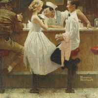 Rockwell - After The Prom By Rockwell artwork on canvas