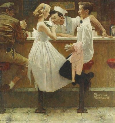 art oil painting reproduction of  Rockwell - After The Prom By Rockwell museum quality handmade