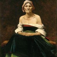 Agache Alfred-pierre Portrait De Femme Agee 1880