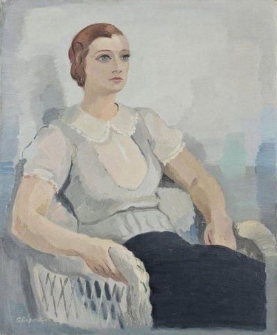 art oil painting reproduction of  Aghinor Asteriadis Portrait Of A Woman museum quality handmade