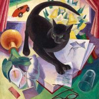 Agnes Miller Parker The Uncivilised Cat 1930 Hand Painted Reproduction