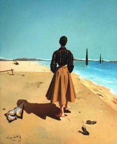 art oil painting reproduction of  Akseli Gallen-kallela Sunset On Lake Ruovesi 1915 museum quality handmade