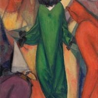 Albert Bloch The Green Domino 1913 Hand Painted Reproduction