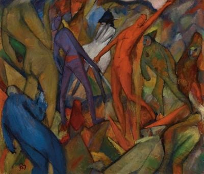 art oil painting reproduction of  Albert Bloch Untitled H Llenszene 1912 museum quality handmade