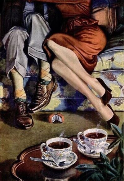 art oil painting reproduction of  Albert Dorne The Commitment 1948 museum quality handmade