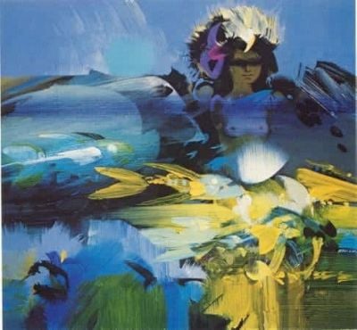 art oil painting reproduction of  Alejandro Obregon Guatavita 1981 museum quality handmade