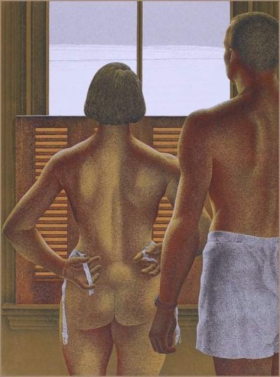 art oil painting reproduction of  Alex Colville Snow. 1969 museum quality handmade