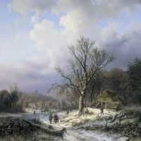 Alexander Joseph Daiwaille Snowlandscape 1845